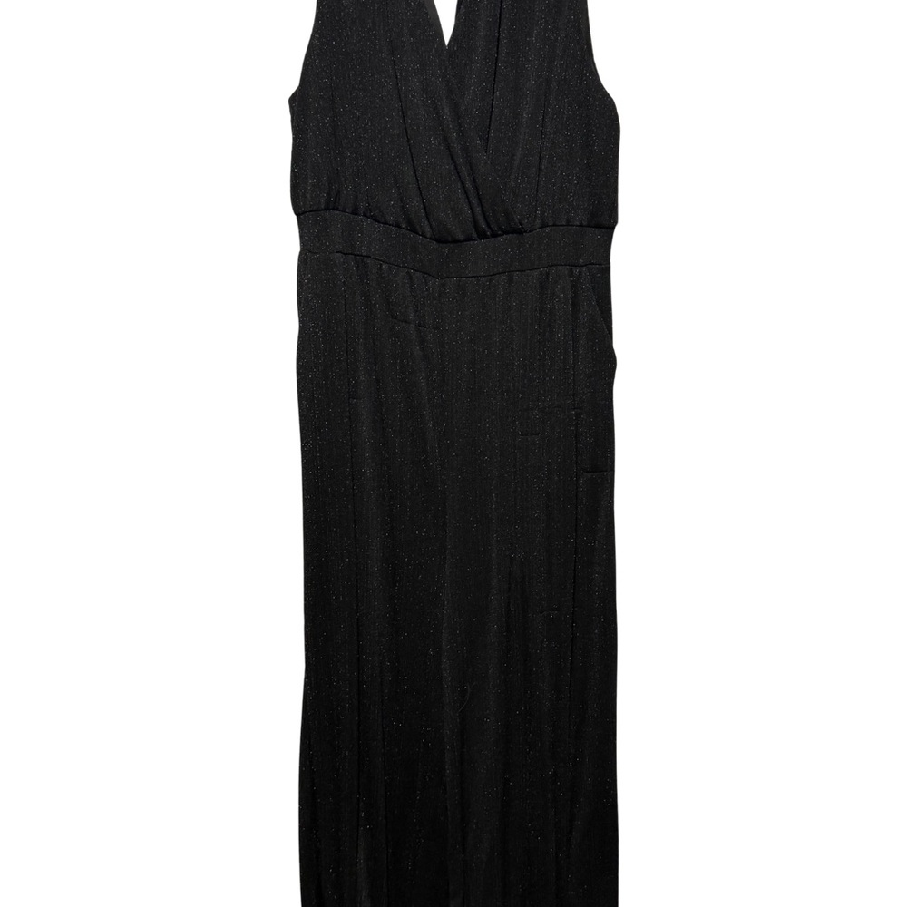 Torrid Black Sparkle Wide Leg Sleeveless Jumpsuit